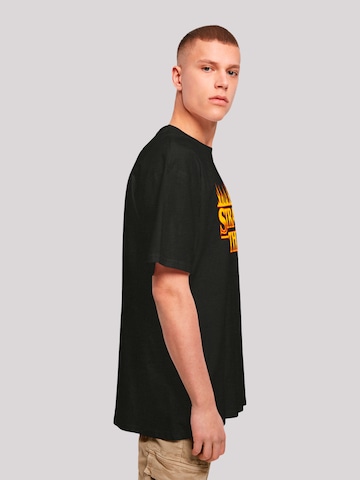 F4NT4STIC Shirt 'Stranger Things Fire Logo Netflix TV Series' in Black