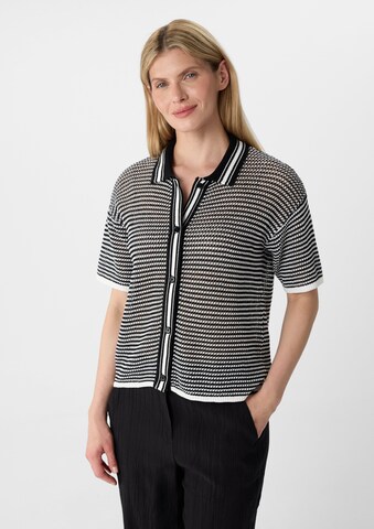 comma casual identity Strickjacke in Schwarz: Vorderseite
