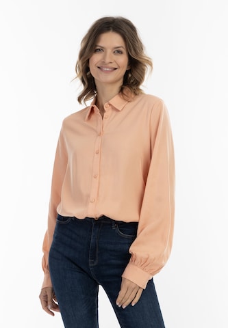 Camicia da donna di usha BLUE LABEL in arancione: frontale