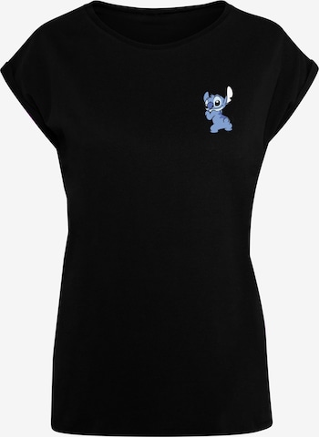 F4NT4STIC Shirt 'Disney Lilo And Stitch Stitch Backside' in Zwart