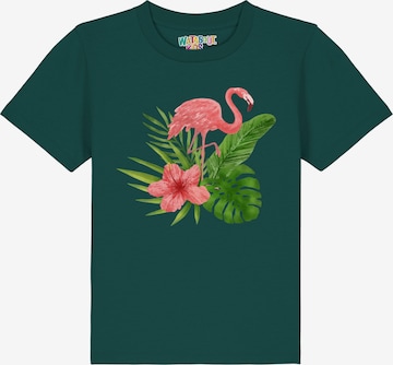 Maglietta 'Flamingo' di watabout.kids in verde: frontale