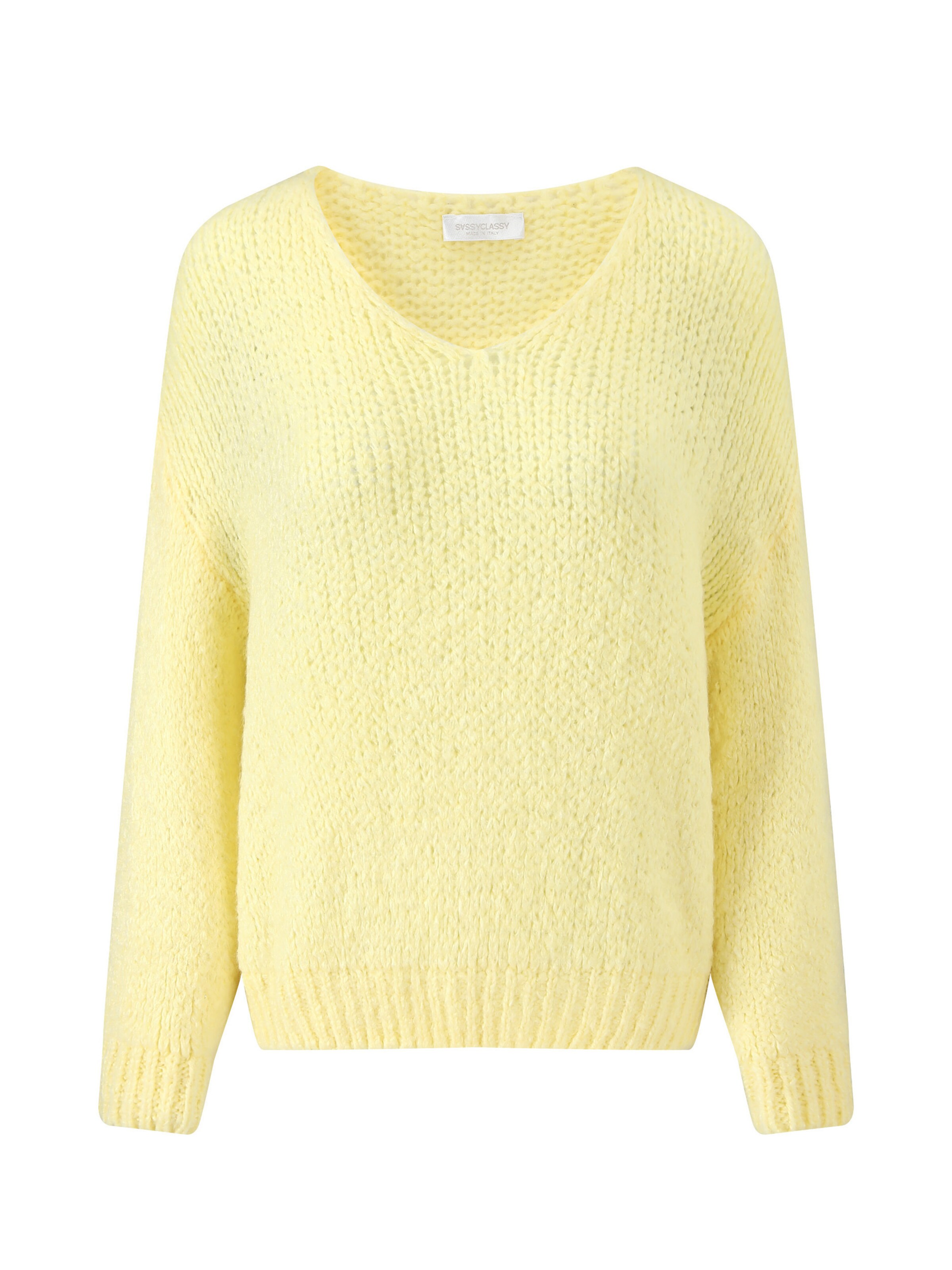 SASSYCLASSY Oversizepullover‌‌‌‌‌ in Gelb: Vorderseite