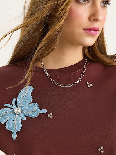 Bianco Lucci Shirt in Sky blue / Chestnut brown / Silver, Item view