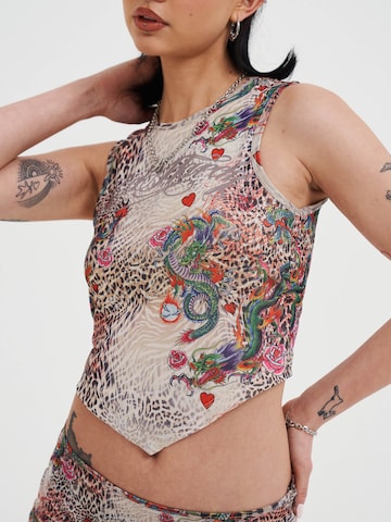 Ed Hardy Bluza 'Dragon Repeat' | bež barva