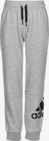 Effilé Pantalon de sport 'Essentials French Terry' ADIDAS SPORTSWEAR en gris : devant