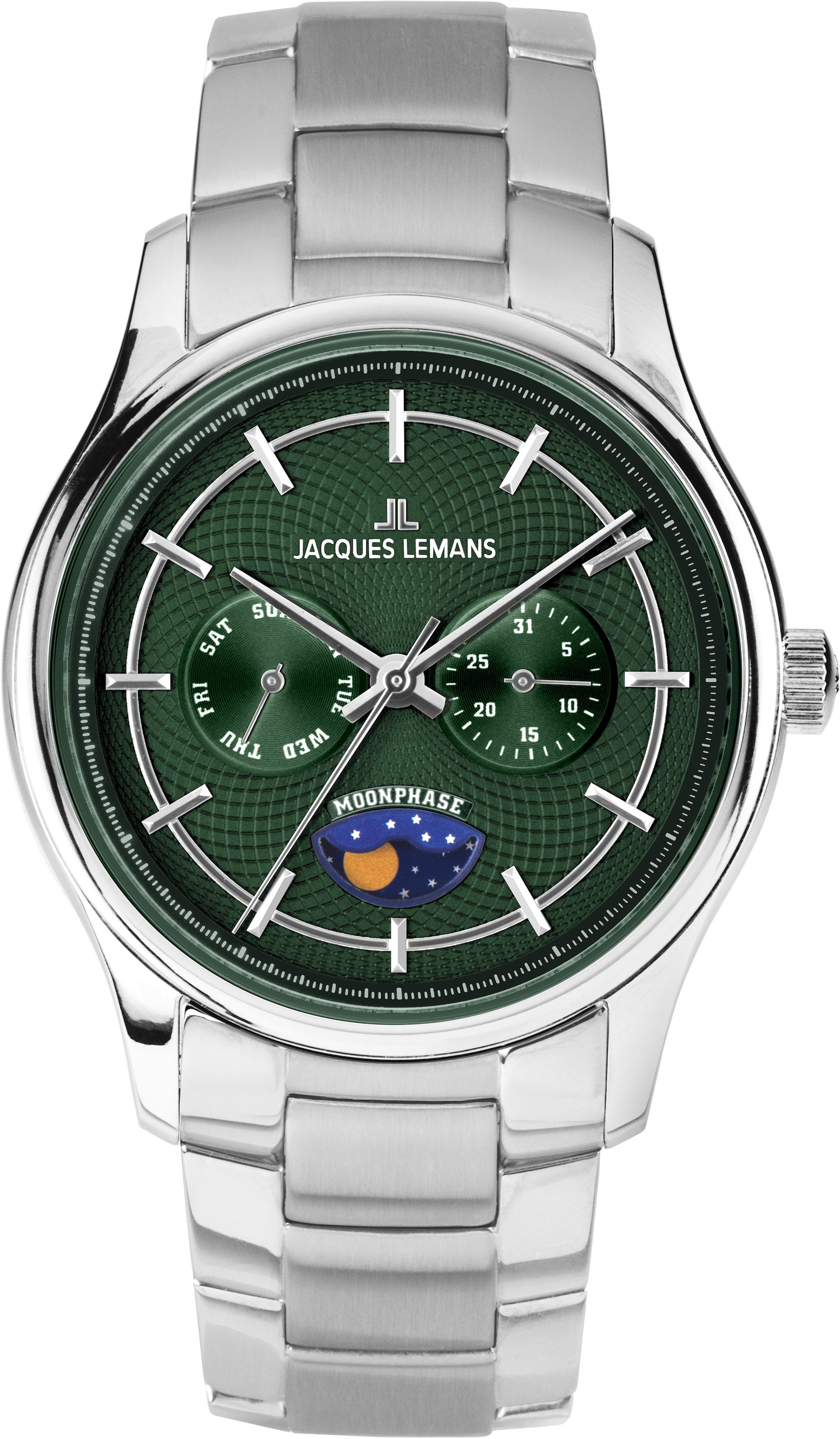 Jacques Lemans Digitaluhr in Silber: Vorderseite