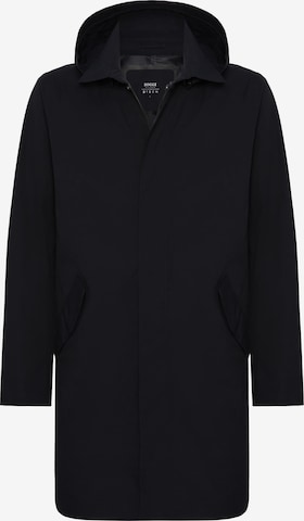 Boggi Milano Between-seasons coat in Blue: front