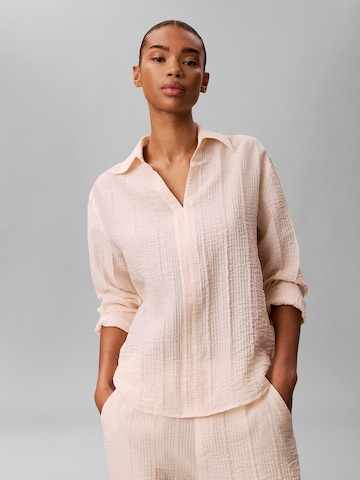 Calvin Klein Bluse in Beige: Vorderseite
