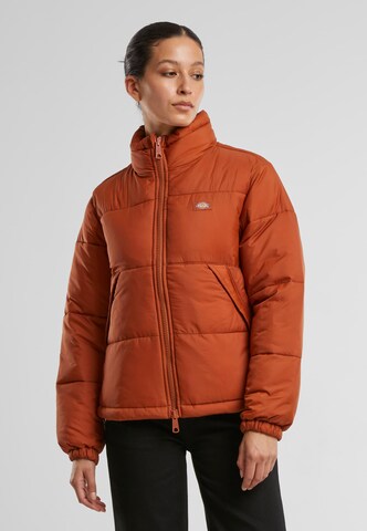 DICKIES Winter jacket 'Alatna' in Brown