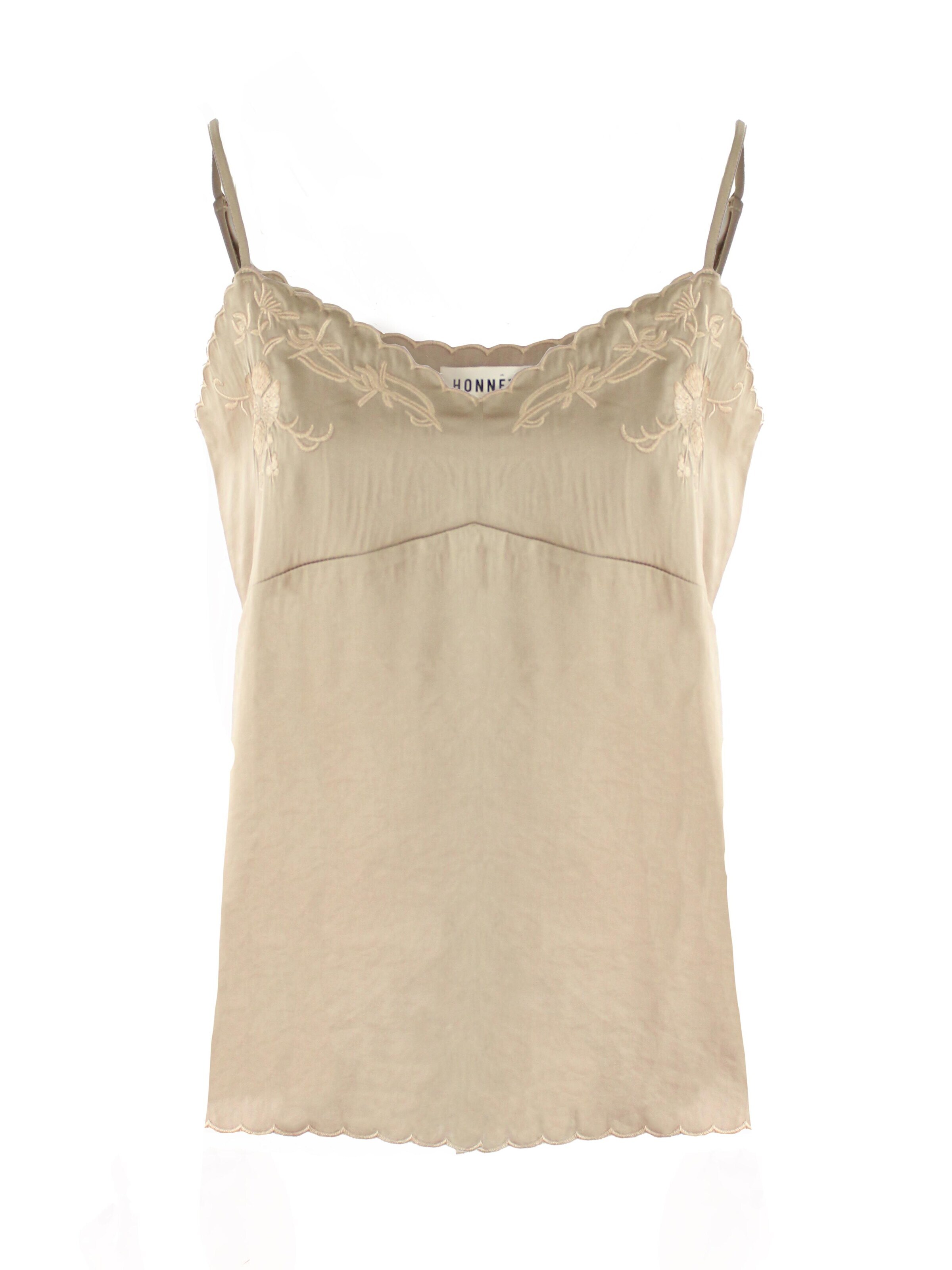 Honnête Atelier Top 'Arya' in Bruin: voorkant
