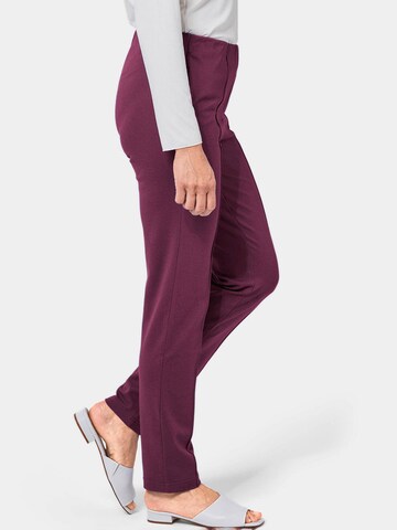 Goldner Slim fit Pants 'Louisa' in Purple