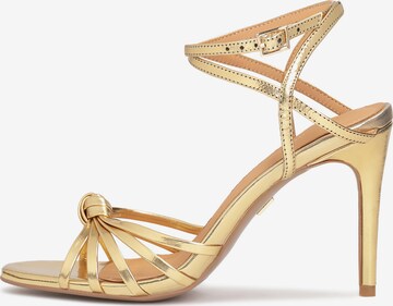 Kazar Strap Sandals in Gold: front