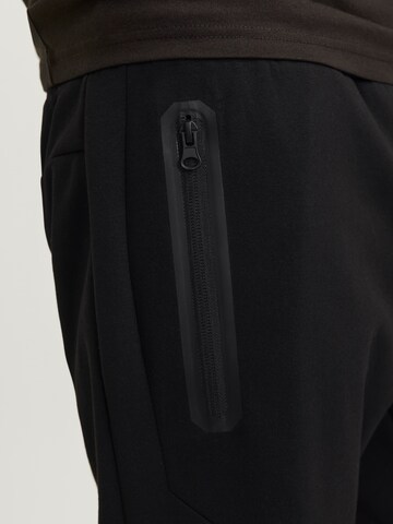 JACK & JONES Tapered Trousers 'Will Fusion' in Black