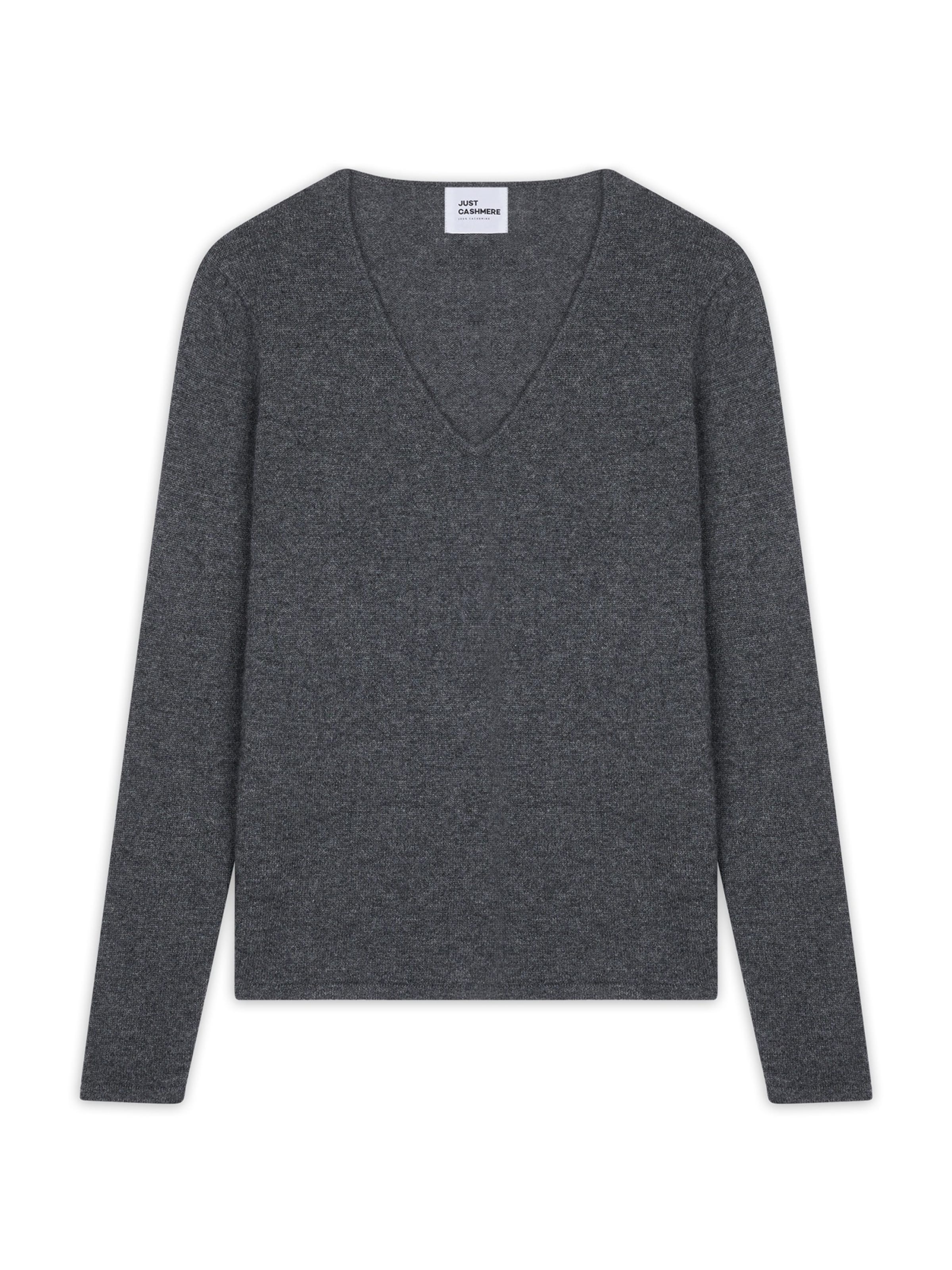 JUST CASHMERE Kampsun 'Joan' meleeritud hall, Tootevaade