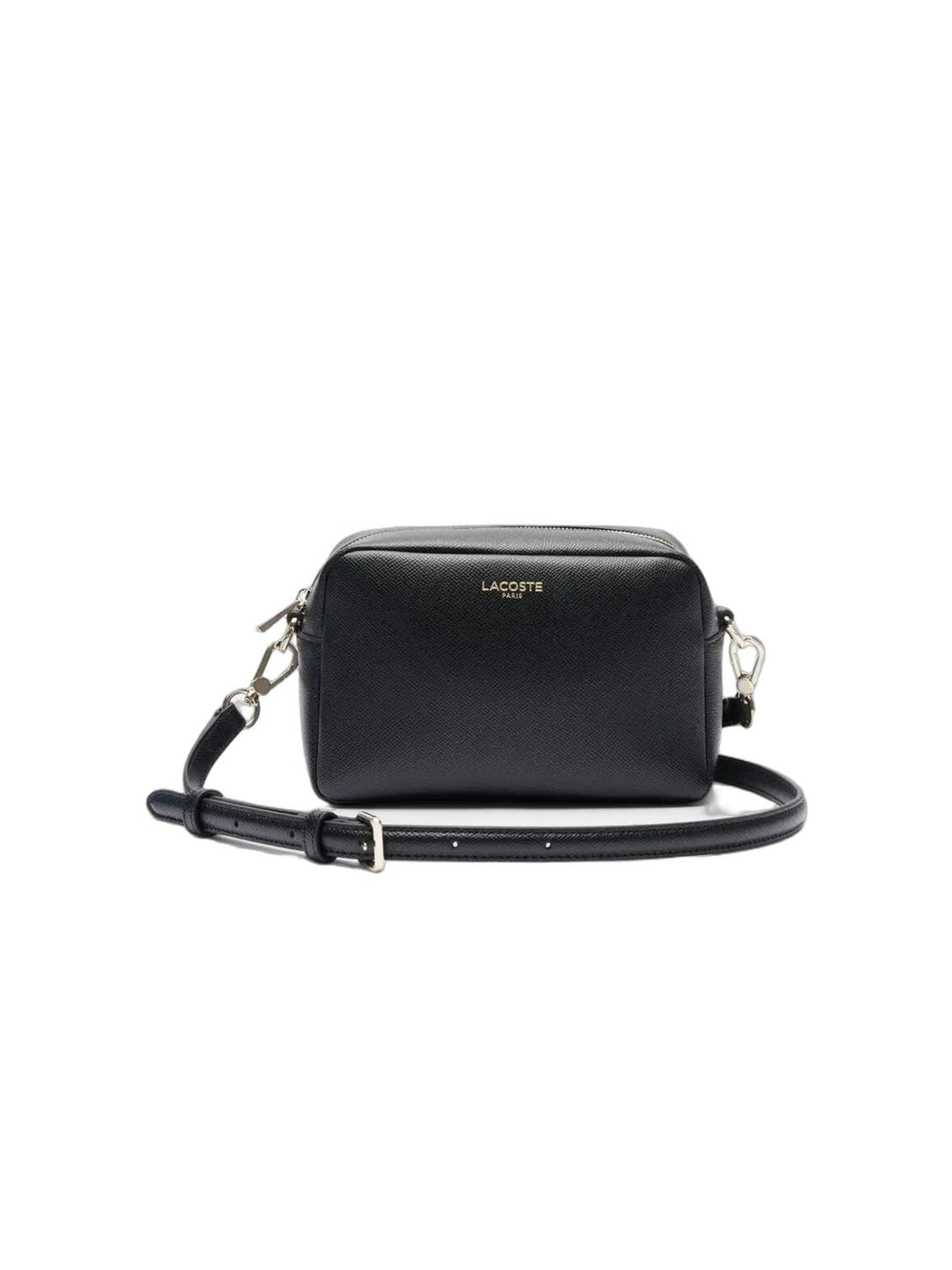 LACOSTE Skuldertaske 'Champs Elysees' i sort: forside