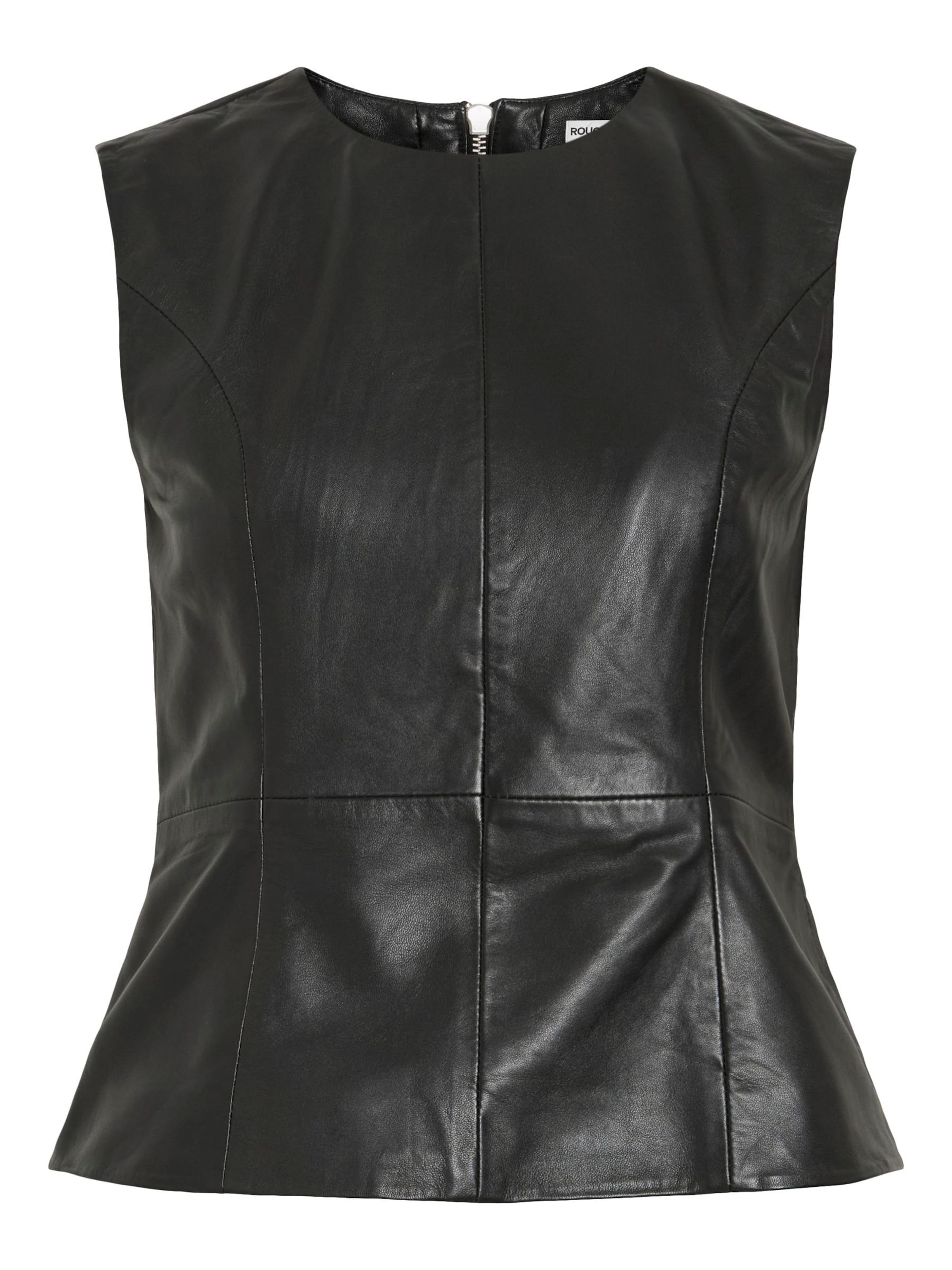 ROUGE EDIT Blusentop in Grau: Vorderseite