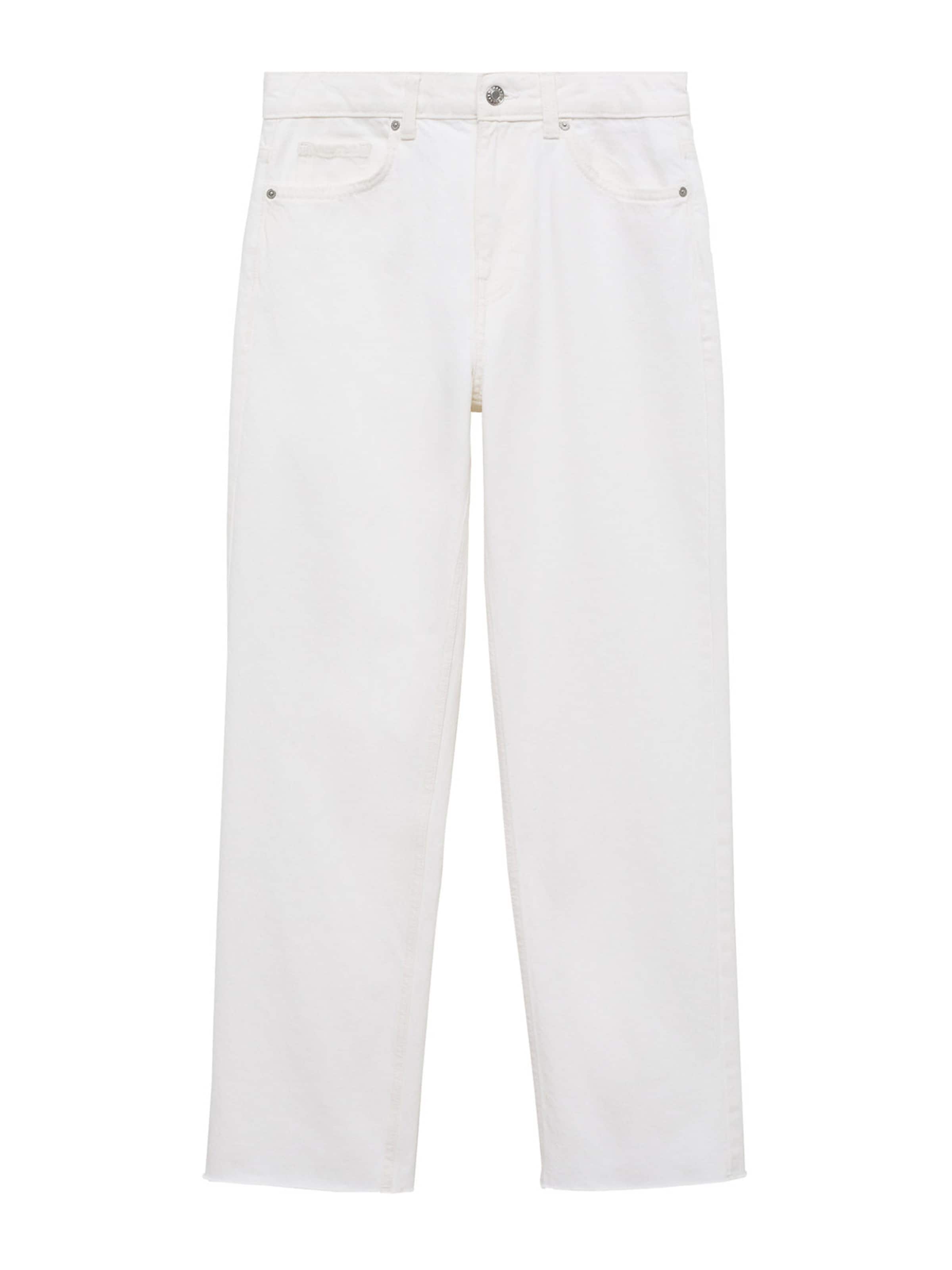 MANGO regular Jeans 'BLANCA' i hvid: forside