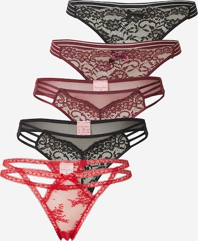 Siaurikės iš Hunkemöller, spalva – gervuogių spalva / raudona / juoda, Prekių apžvalga