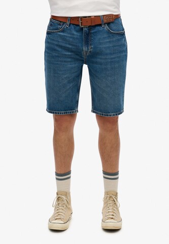 Coupe slim Jean Superdry en bleu : devant