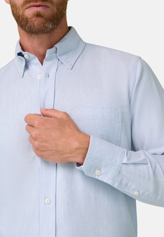 Boggi Milano Regular fit Zakelijk overhemd in Blauw: voorkant
