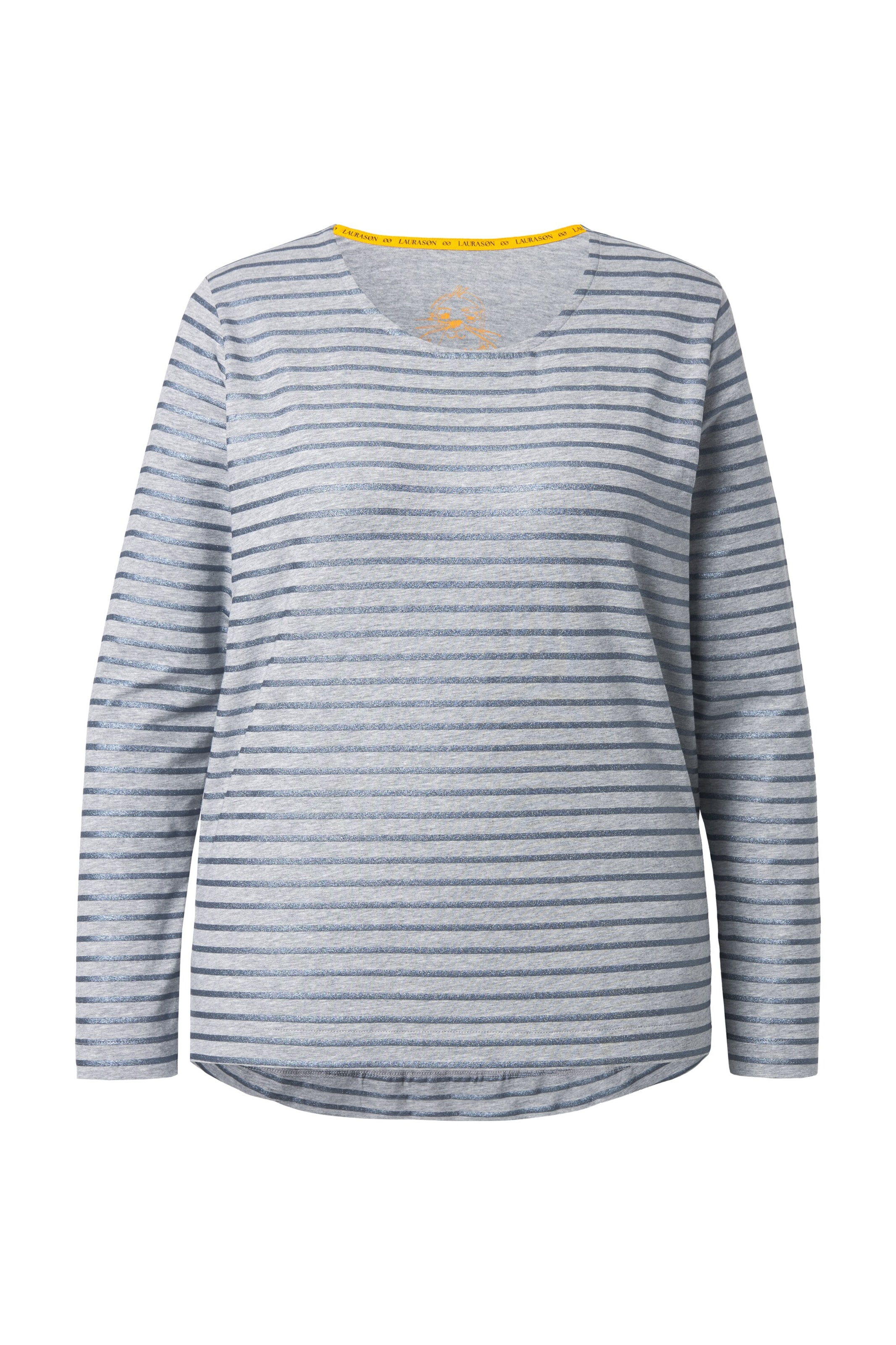 LAURASØN Shirt in de kleur Lichtgrijs / Grijs gemêleerd, Productweergave