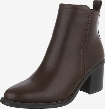 Ital-Design Ankle Boots in Brown: front
