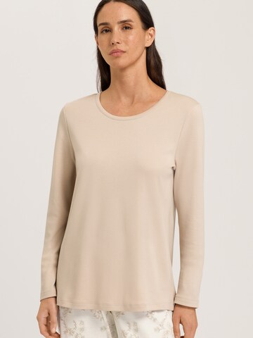 Hanro Slaapshirt ' Loungy Nights ' in Beige: voorkant