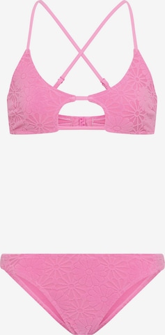 LSCN by LASCANA Bralette Bikini in Pink: front