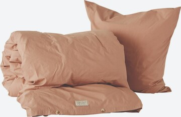 OYOY LIVING DESIGN Dekbedovertrek 'Nuku Bedding' in Bruin: voorkant