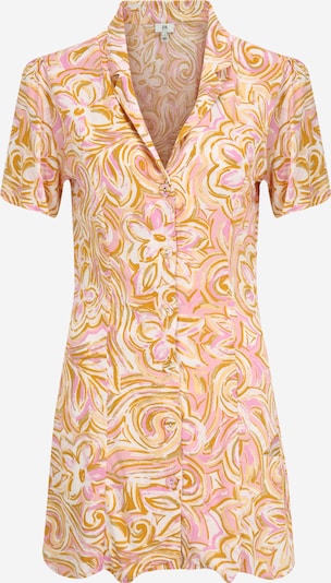 River Island Petite Robe-chemise en safran / jaune citron / jaune clair / rose clair / blanc, Vue avec produit