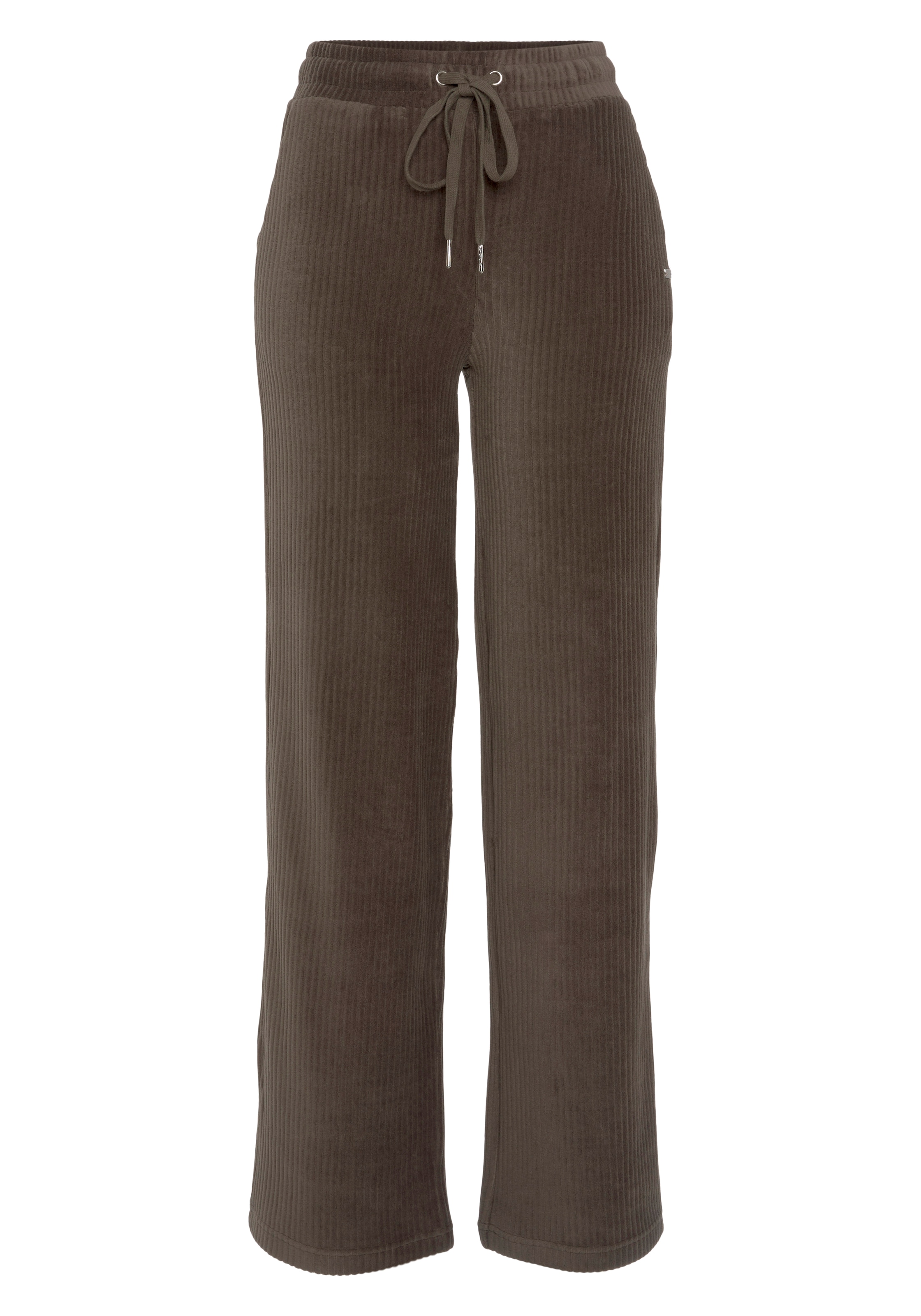 VIVANCE Loose fit Trousers in Brown: front