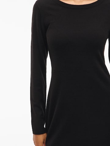VILA Knit dress 'VIHELLIE' in Black