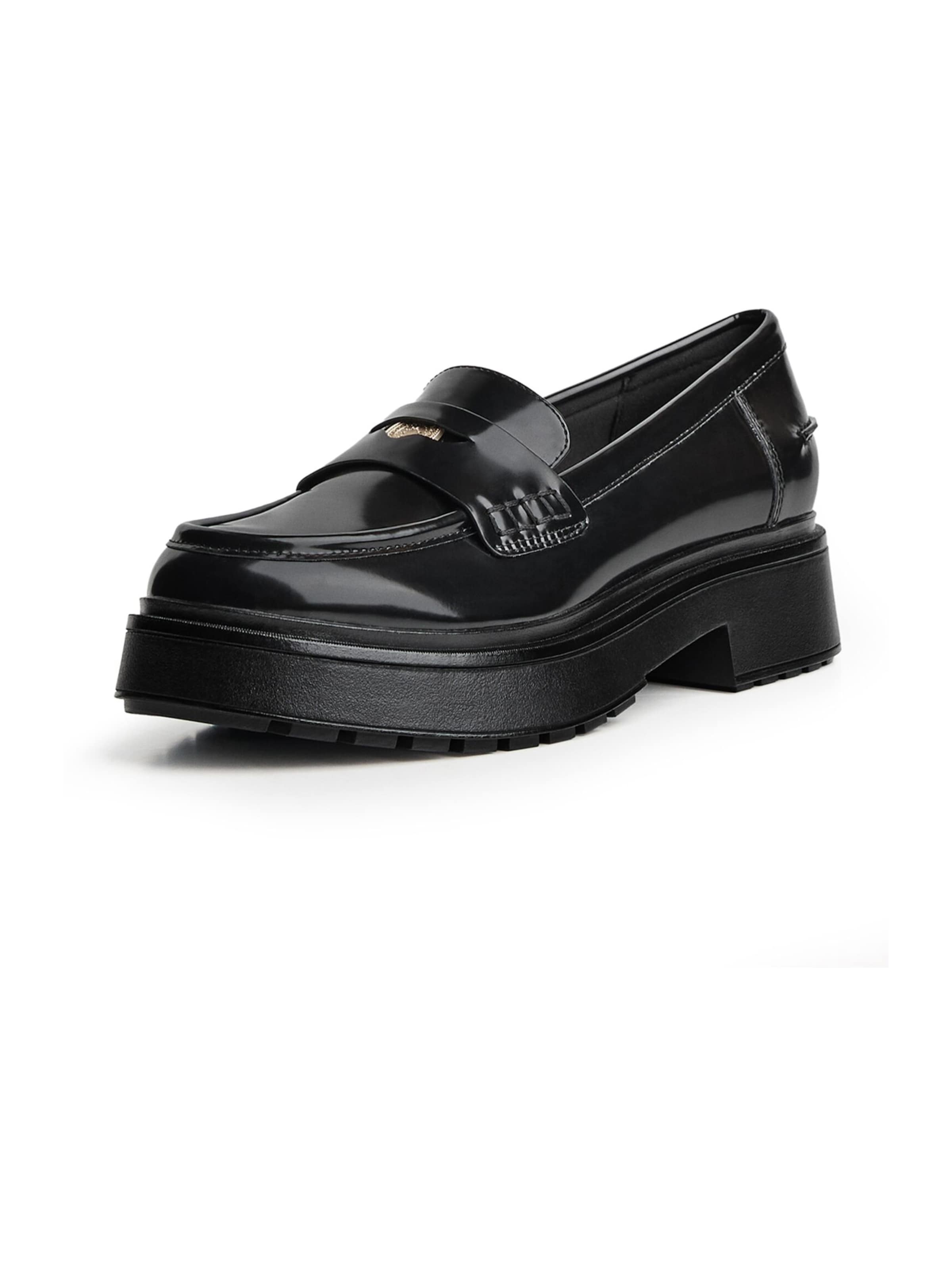 Bershka Пантофи в черно: отпред