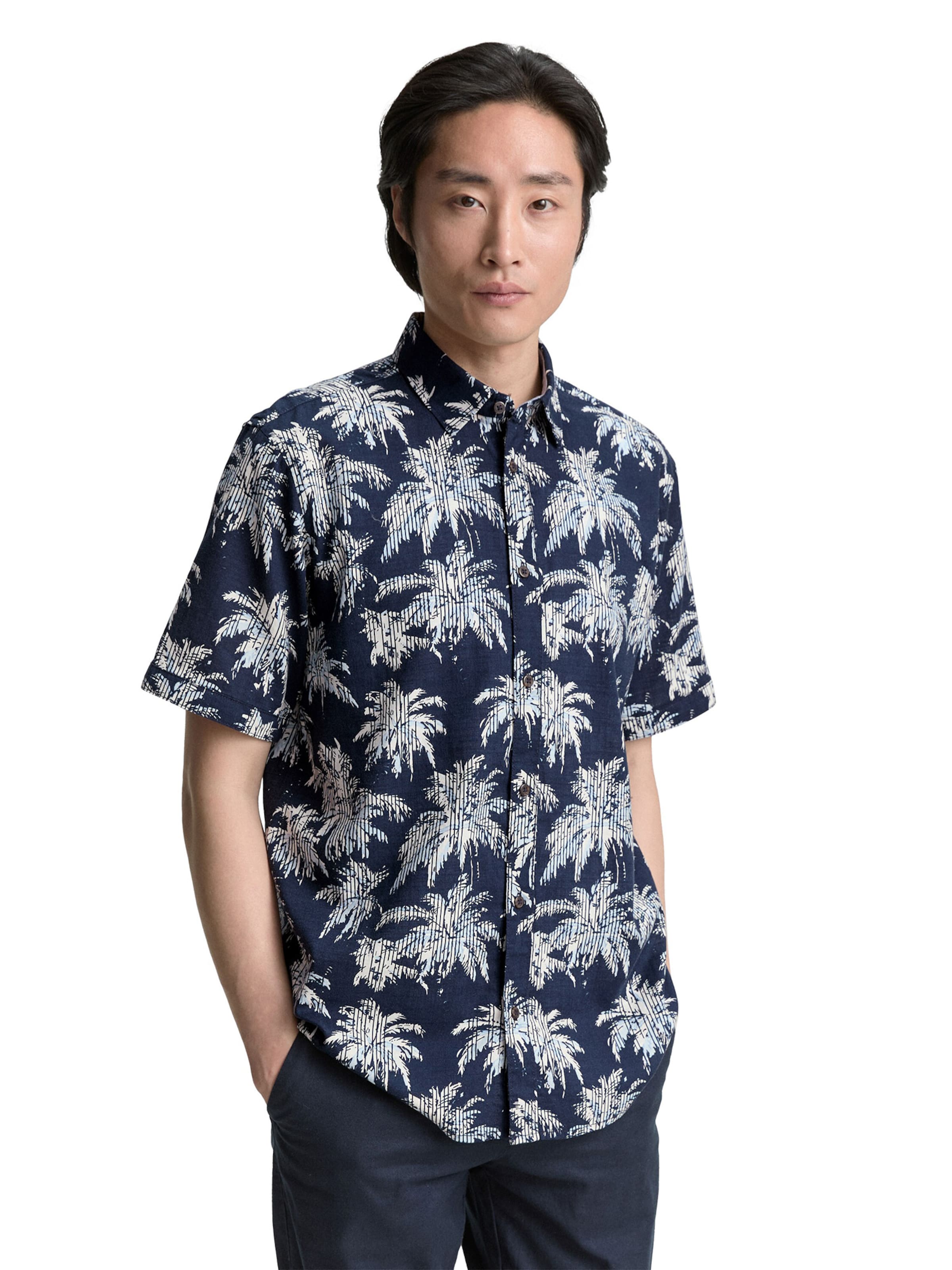 TOM TAILOR Средняя посадка Рубашка в Синий: спереди