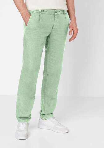S4 Jackets Regular Chino Pants in Green: front