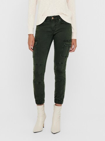 Coupe slim Pantalon cargo 'Missouri' ONLY en vert : devant