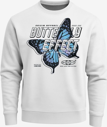 Neverless Sweatshirt 'Butterfly' in Weiß: Vorderseite