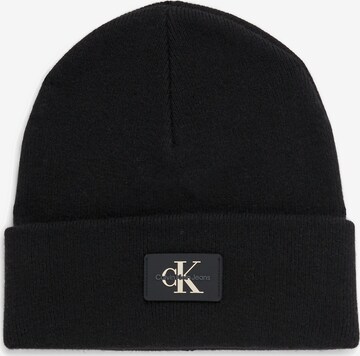 Bonnet Calvin Klein Jeans en noir : devant