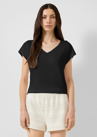 QS T-Shirt in Schwarz: Vorderseite