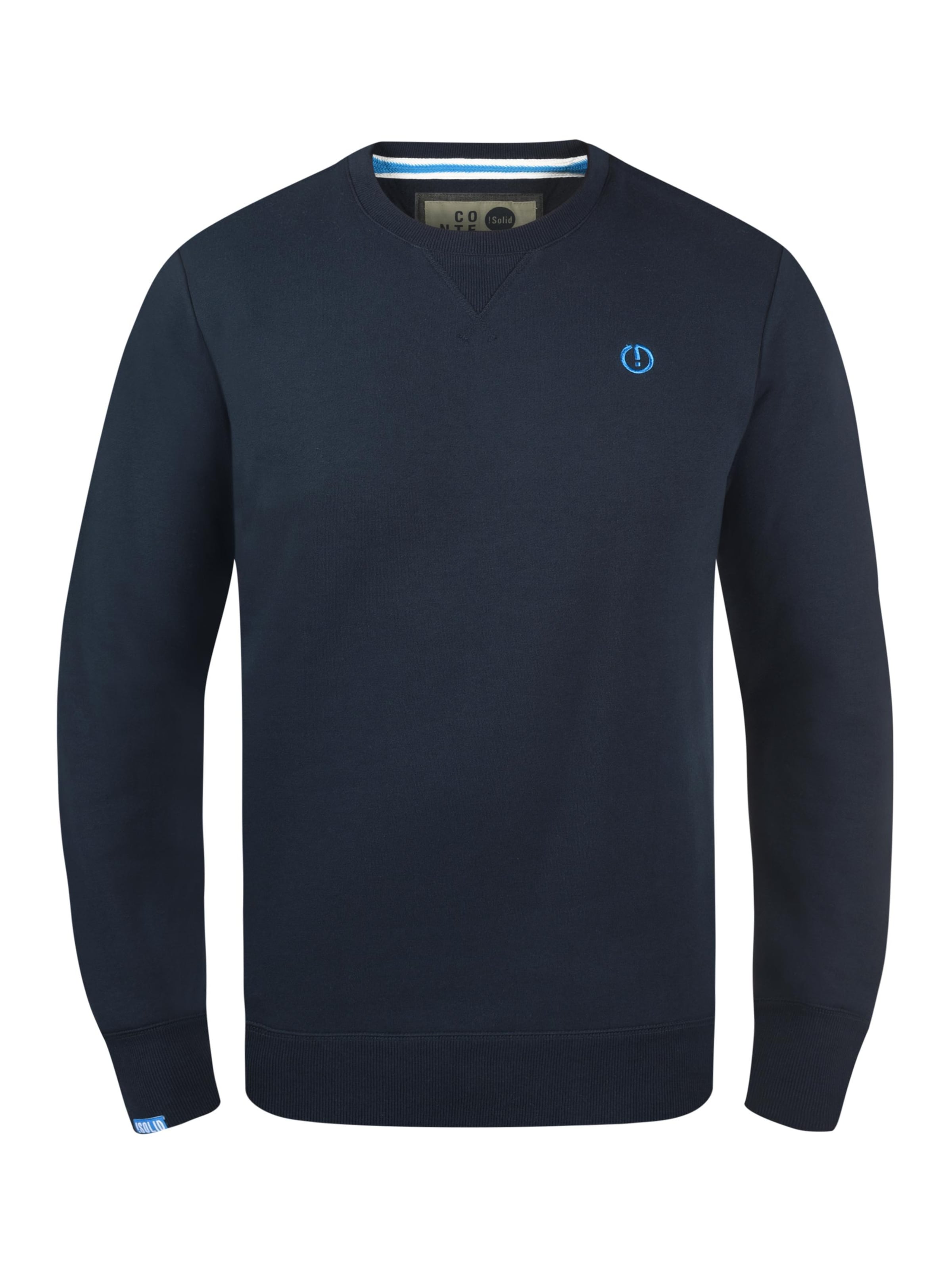 Sweat-shirt 'Benn' !Solid en bleu : devant