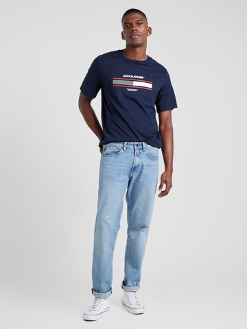 T-Shirt 'JJSOUTH' JACK & JONES en bleu