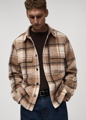 MANGO MAN Regular Fit Hemd 'Roman' in Beige