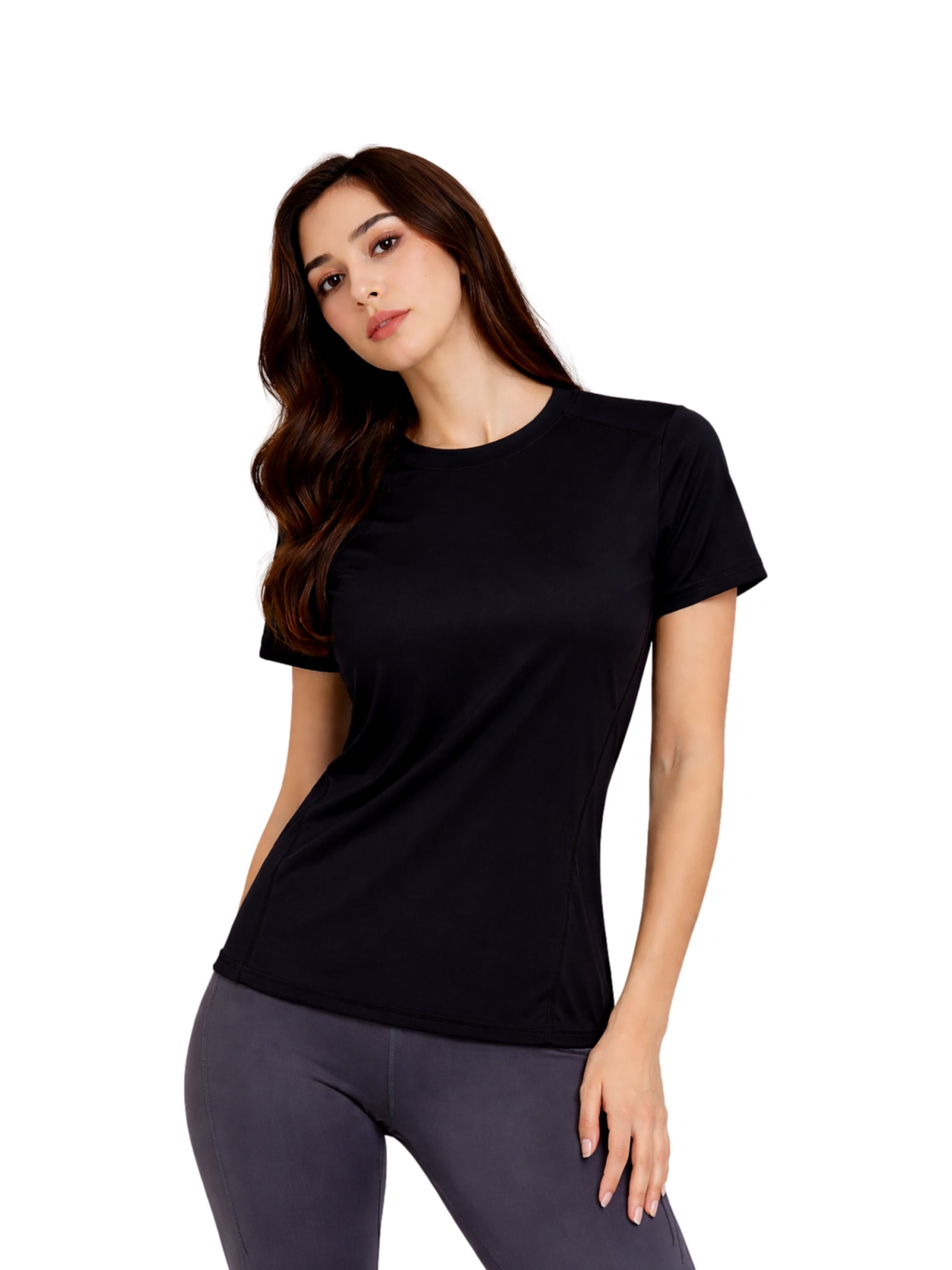 ONLY PLAY - Camiseta funcional 'ONPBALLY' en negro: frente