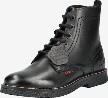 Bottines à lacets Kickers en noir : devant