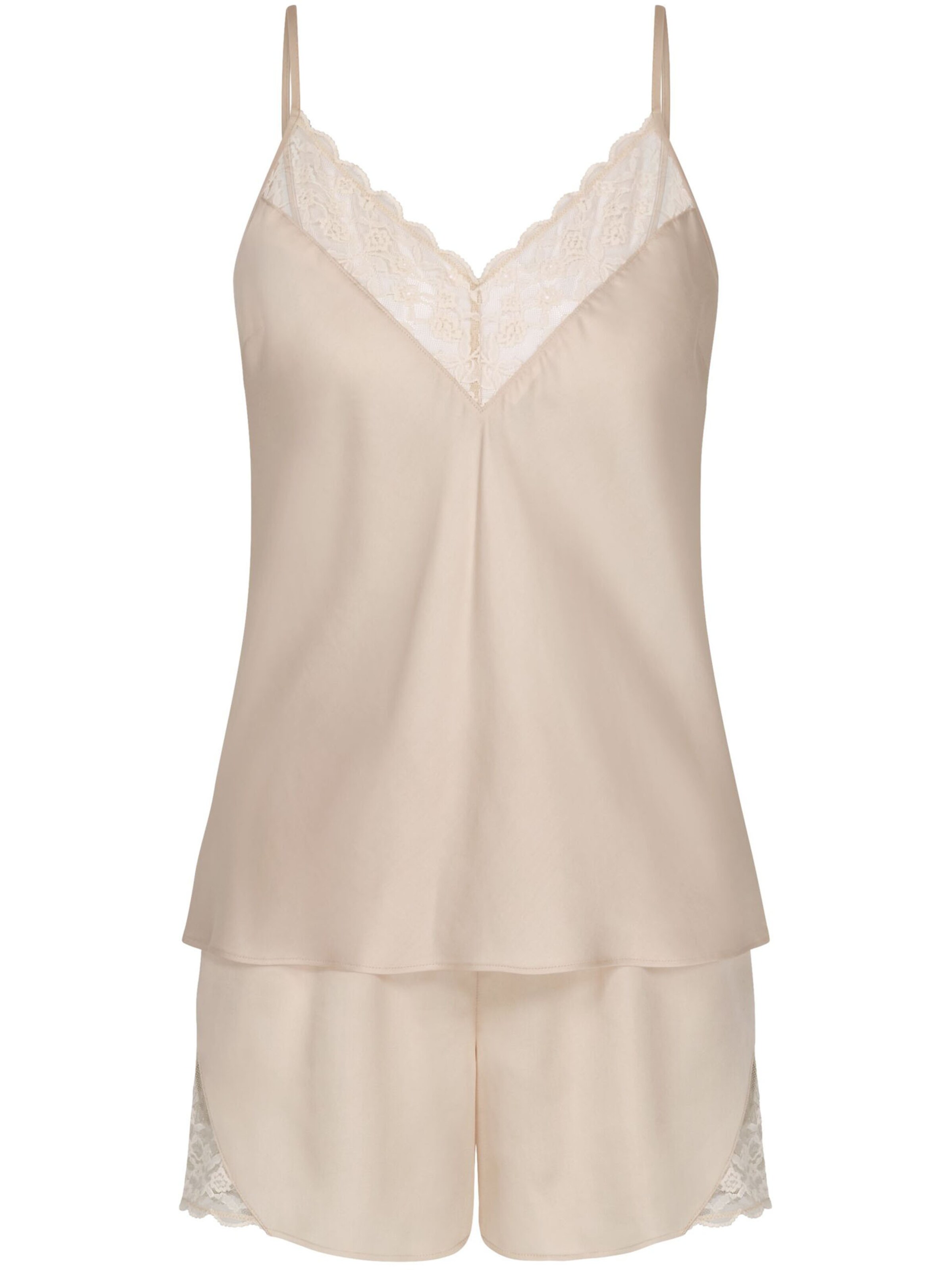 TRIUMPH - Pijama 'Wild Azalea Florale' en beige: frente
