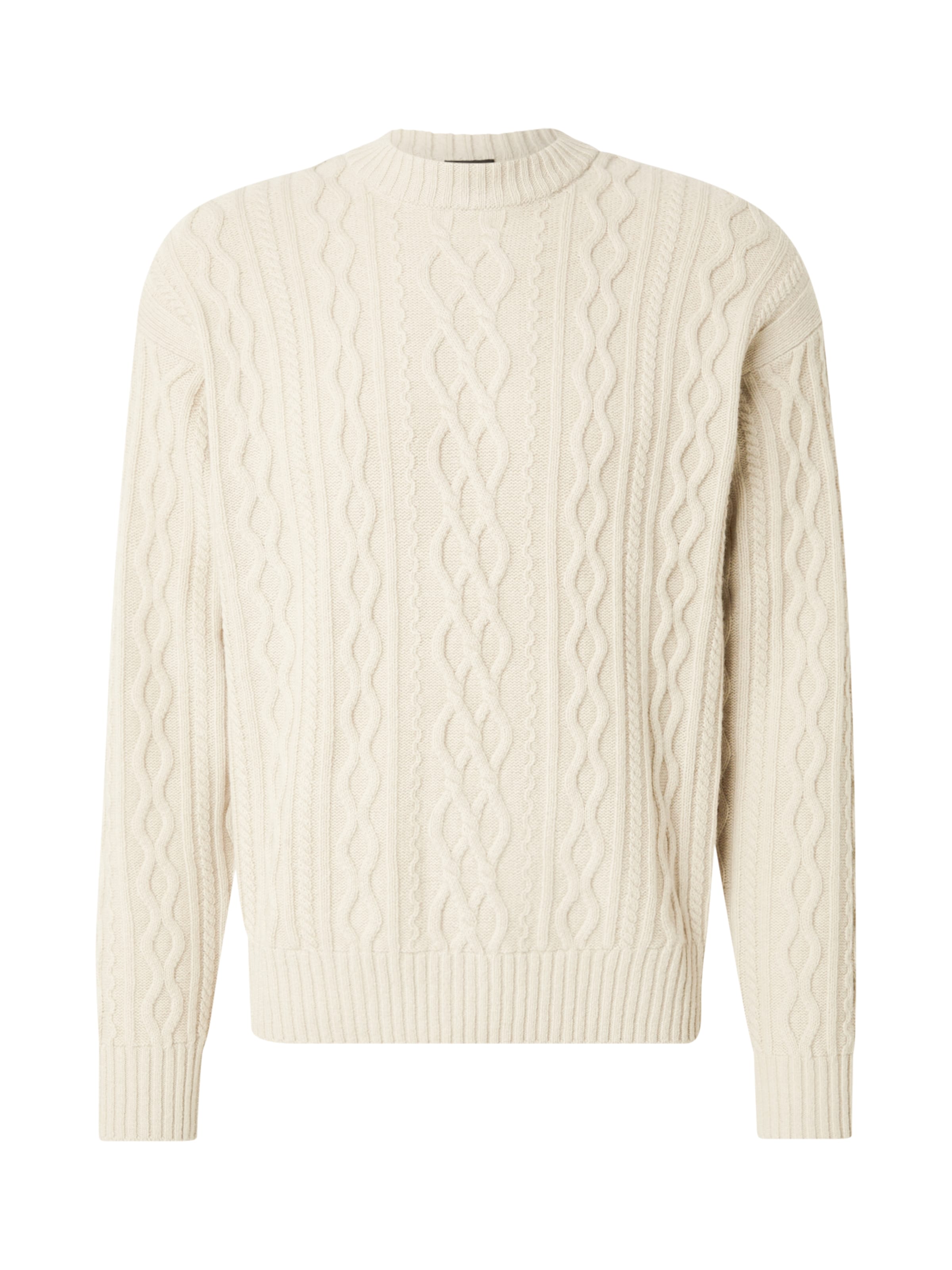 bēšs BOSS Džemperis 'Kableto': no priekšpuses