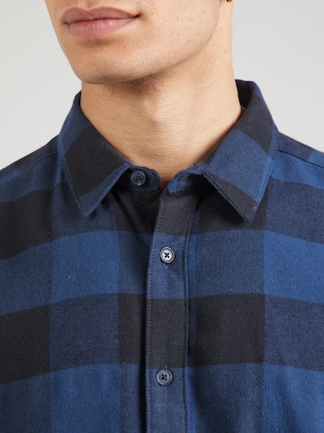 Only & Sons Slim fit Button Up Shirt 'ONSGudmund' in Blue