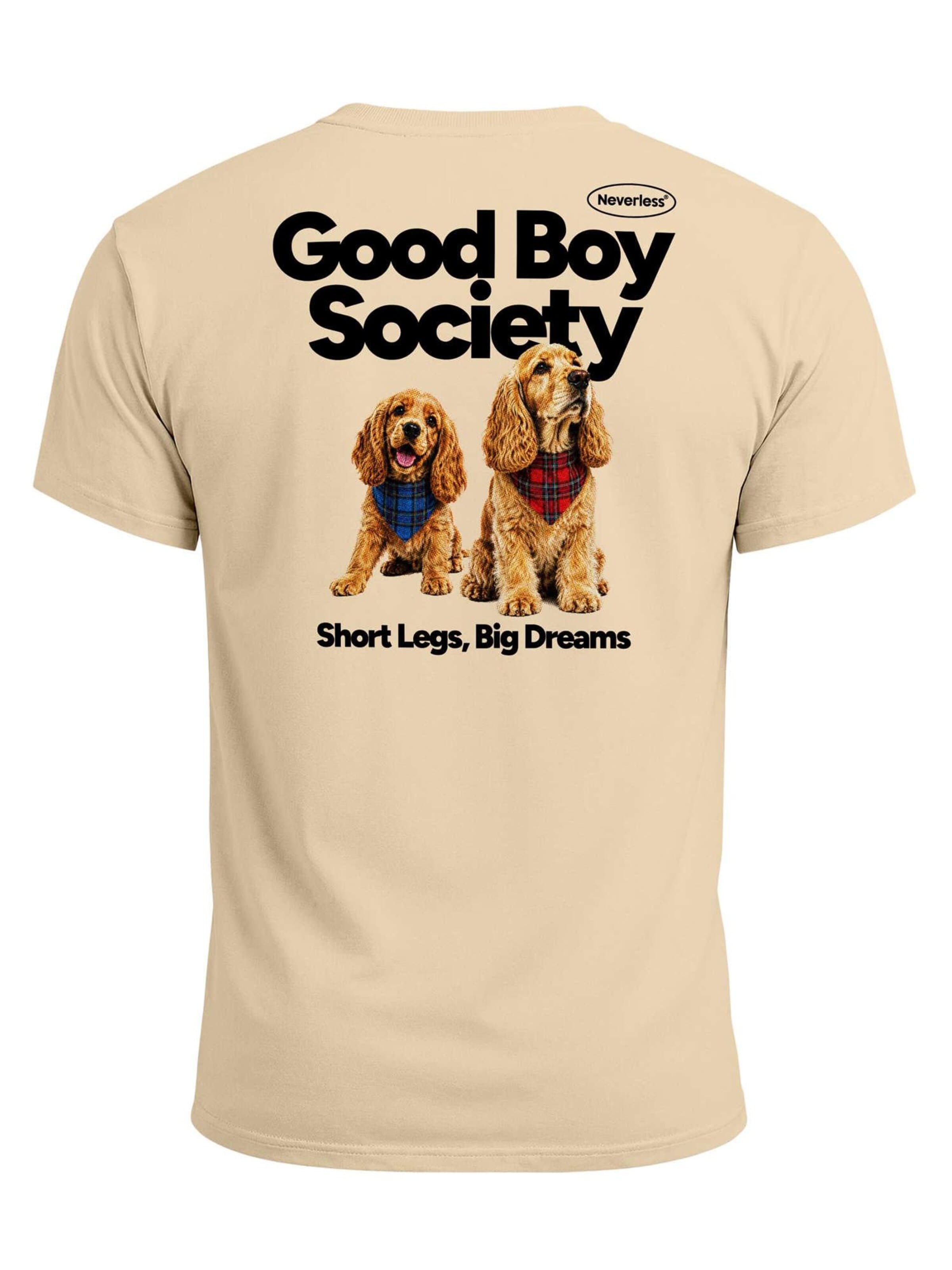 Neverless Shirt 'Good Boy Society' in Beige: front