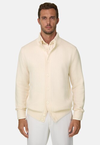 Boggi Milano Strickjacke in Weiß: Vorderseite