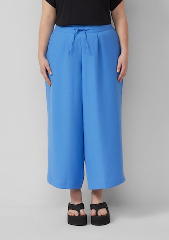Wide Leg Pantalon QS en bleu : devant